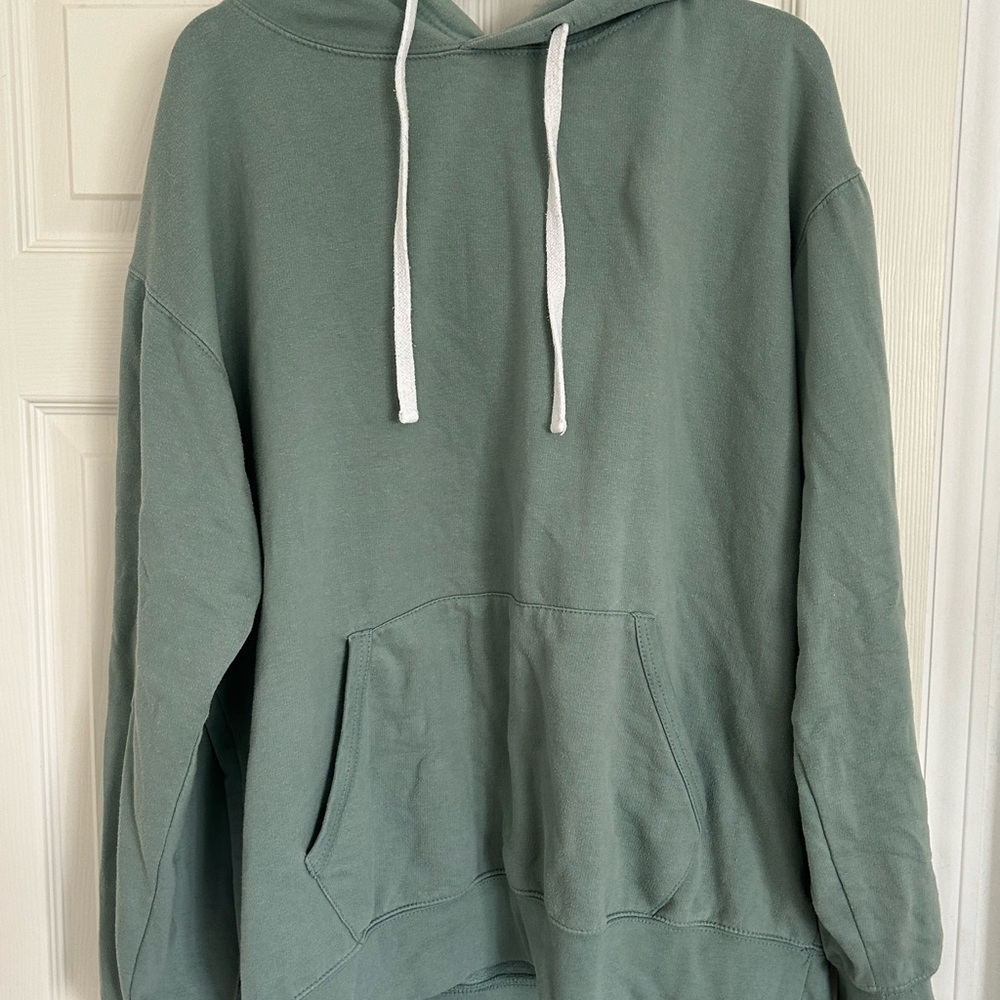 Fleece Factory Men's Green Hoodie Sweater Size Large